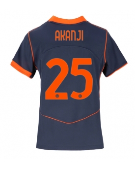 Billige Fotballdrakt Inter Milan Manuel Akanji #25 Replika Tredjedrakt Dame 2025-26 Kortermet Billige Fotballdrakt Inter Milan Manuel Akanji #25 Replika Tredjedrakt Dame 2025-26 Kortermet